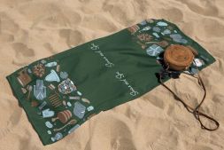 Полотенце вафельное пляжное - банное 75х150 см №46 Сауна
